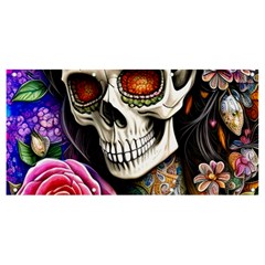 Sugar Skull Banner And Sign 8  X 4  by GardenOfOphir