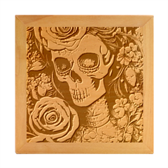 Sugar Skull Wood Photo Frame Cube by GardenOfOphir