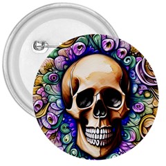 Gothic Skull 3  Buttons by GardenOfOphir