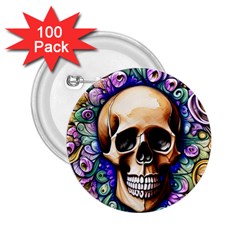 Gothic Skull 2 25  Buttons (100 Pack)  by GardenOfOphir