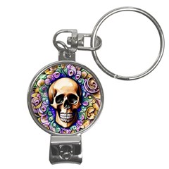 Gothic Skull Nail Clippers Key Chain by GardenOfOphir