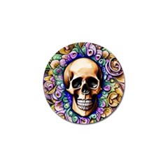 Gothic Skull Golf Ball Marker by GardenOfOphir