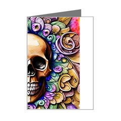 Gothic Skull Mini Greeting Card by GardenOfOphir