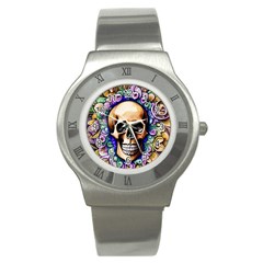 Gothic Skull Stainless Steel Watch by GardenOfOphir