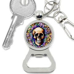 Gothic Skull Bottle Opener Key Chain by GardenOfOphir