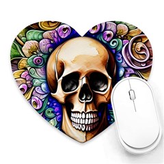 Gothic Skull Heart Mousepad by GardenOfOphir