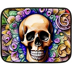 Gothic Skull Two Sides Fleece Blanket (mini)