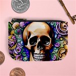 Gothic Skull Mini Coin Purse Front