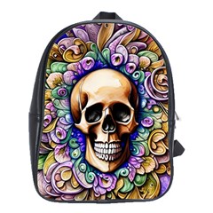 Gothic Skull School Bag (large) by GardenOfOphir