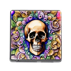 Gothic Skull Memory Card Reader (square 5 Slot) by GardenOfOphir