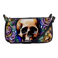 Gothic Skull Shoulder Clutch Bag by GardenOfOphir