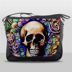 Gothic Skull Messenger Bag by GardenOfOphir