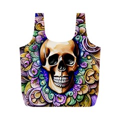 Gothic Skull Full Print Recycle Bag (m) by GardenOfOphir