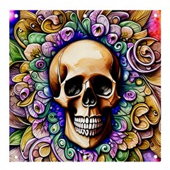 Gothic Skull Banner And Sign 4  X 4  by GardenOfOphir