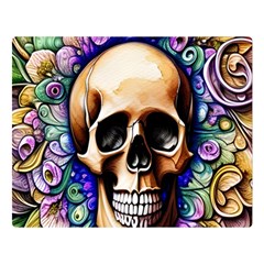 Gothic Skull Premium Plush Fleece Blanket (large) by GardenOfOphir