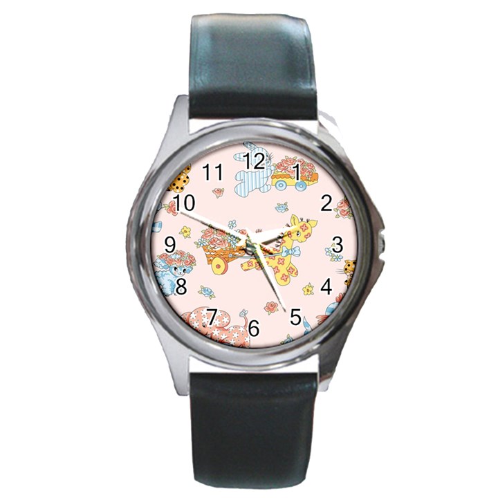 mohanad fa Round Metal Watch