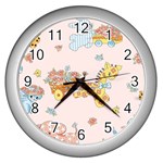 mohanad fa Wall Clock (Silver) Front