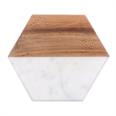 Mohanad Fa Marble Wood Coaster (hexagon) 