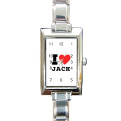 I Love Jack Rectangle Italian Charm Watch by ilovewhateva