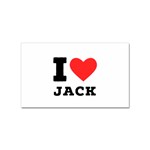 I love jack Sticker Rectangular (10 pack) Front