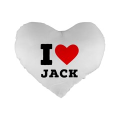 I Love Jack Standard 16  Premium Heart Shape Cushions by ilovewhateva