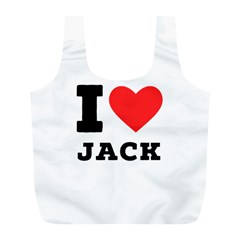 I Love Jack Full Print Recycle Bag (l) by ilovewhateva