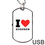 I love stephen Dog Tag USB Flash (Two Sides) Front