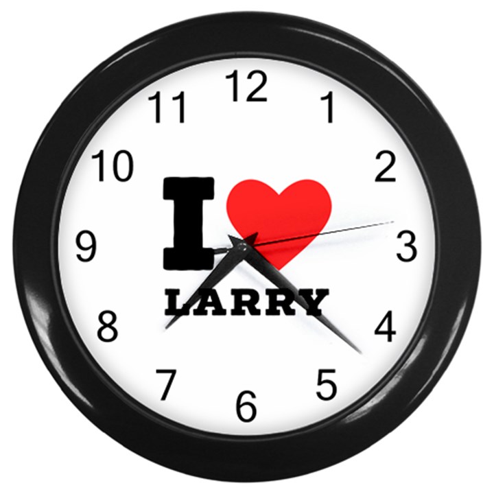 I love larry Wall Clock (Black)