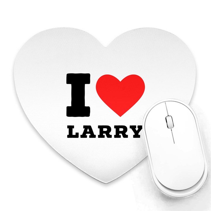 I love larry Heart Mousepad