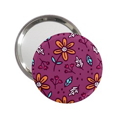 Flowers Petals Leaves Foliage 2 25  Handbag Mirrors by Ravend