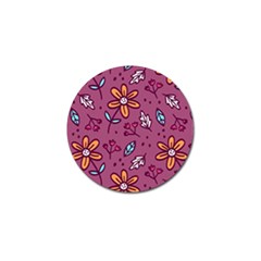 Flowers Petals Leaves Foliage Golf Ball Marker by Ravend