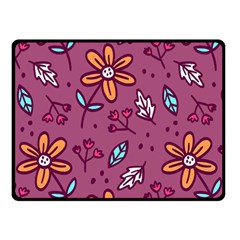 Flowers Petals Leaves Foliage Two Sides Fleece Blanket (small) by Ravend