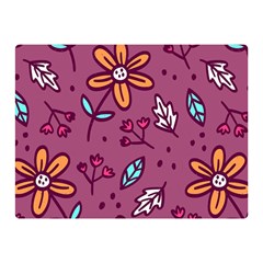 Flowers Petals Leaves Foliage Two Sides Premium Plush Fleece Blanket (mini) by Ravend