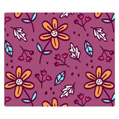 Flowers Petals Leaves Foliage Two Sides Premium Plush Fleece Blanket (small) by Ravend