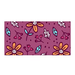 Flowers Petals Leaves Foliage Satin Wrap 35  X 70  by Ravend