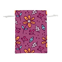 Flowers Petals Leaves Foliage Lightweight Drawstring Pouch (m) by Ravend