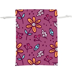 Flowers Petals Leaves Foliage Lightweight Drawstring Pouch (xl) by Ravend