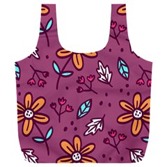 Flowers Petals Leaves Foliage Full Print Recycle Bag (xxxl) by Ravend