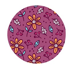 Flowers Petals Leaves Foliage Mini Round Pill Box (pack Of 5) by Ravend