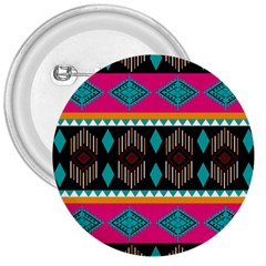 Abstract Art Pattern Design Vintage 3  Buttons