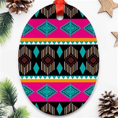 Abstract Art Pattern Design Vintage Ornament (Oval)