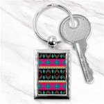 Abstract Art Pattern Design Vintage Key Chain (Rectangle) Front