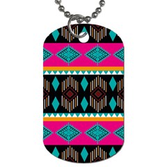 Abstract Art Pattern Design Vintage Dog Tag (Two Sides)