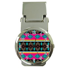 Abstract Art Pattern Design Vintage Money Clip Watches