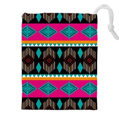 Abstract Art Pattern Design Vintage Drawstring Pouch (4XL)