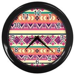 Unique Pattern Design Vintage Wall Clock (black) by Ravend