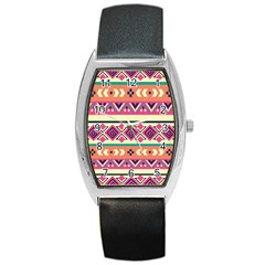 Unique Pattern Design Vintage Barrel Style Metal Watch by Ravend