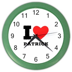 I Love Patrick  Color Wall Clock by ilovewhateva