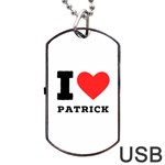 I love Patrick  Dog Tag USB Flash (One Side) Front