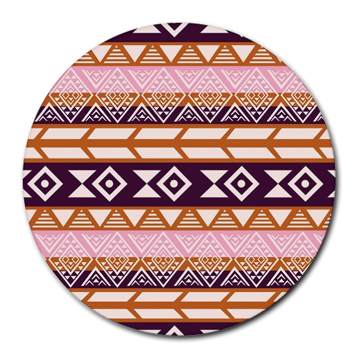 Print Pattern Design Vintage Round Mousepad